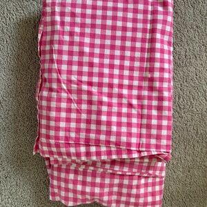 Pink gingham duvet cover